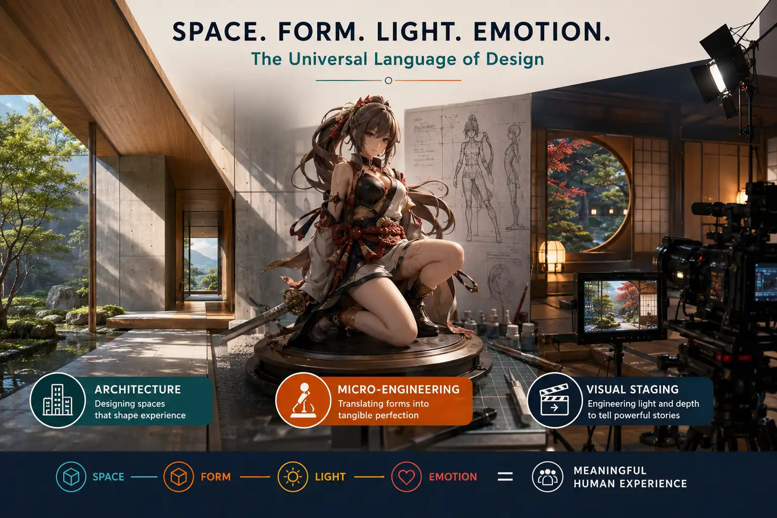 How Spatial Physics, Sculptural Detail, and Cinematic Lighting Intersect